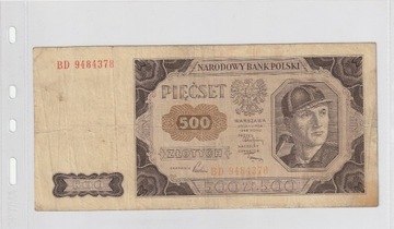 500 zł 1 lipca 1948r. Ser. BD