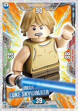 Karta LEGO Star Wars Nr 3 Mega Luke Skywalker