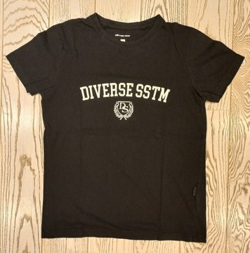 Męski T-shirt bawełniany czarny, diverse M