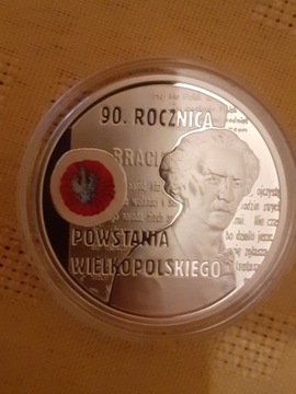 10 zł 90 Rocznica Powstania Wielkopolskiego Ag925