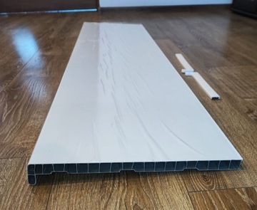 Parapet wewnętrzny biały 162x35 cm