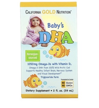 California Gold Nutrition DHA,Omega3 Witaminą D3, 
