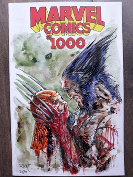 Marvel comics #1000, blank Wolverine