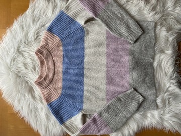 Sweter damski kolorowy S pół golf M&S Collection
