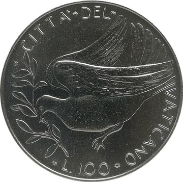 Watykan 100 lire 1970, KM#122