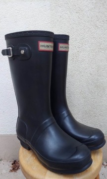 Buty Kalosze Kozaki Hunter czarne rozmiar 34 