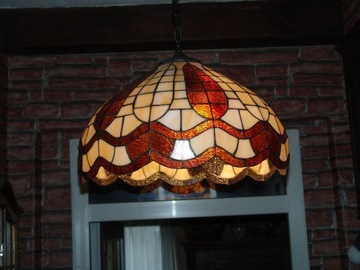 Lampa witrażowa wisząca - DUŻA