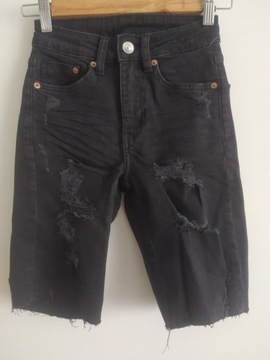 H&M  spodenki jeansowe dziury xxs NOWE 152 158