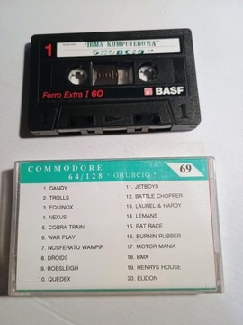 Grubcio 69 - kaseta  Commodore 64 składanka gier