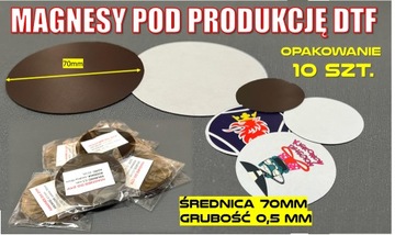 Magnes pod DTF 70mm Magnesy na lodówkę DTF 10szt. 