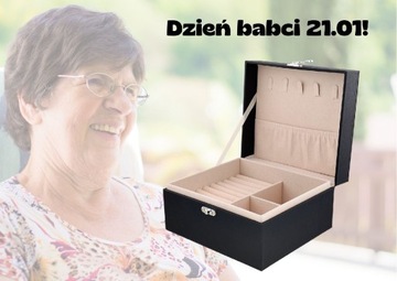 Prezent na dzień babci duża szkatułka na biżuterię