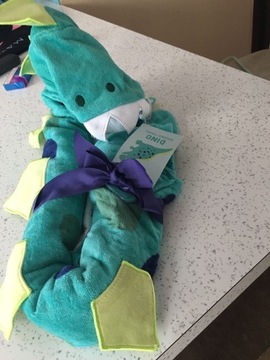 Okrycie, ręcznik z kapturem Dinozaur NOWY z metka