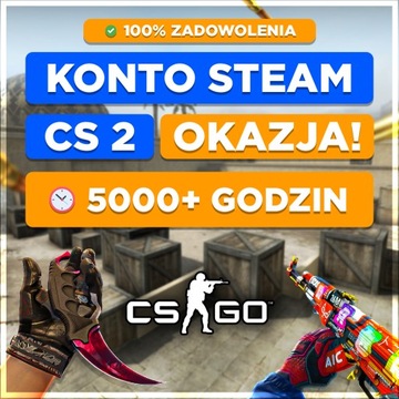 KONTO STEAM Z CS2 5000h CSGO / FACEIT