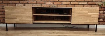 Szafka RTV drewniana 200 cm drewno profil loft
