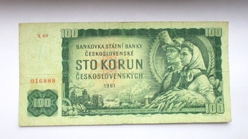 100 Koron 1961 r.  Czechosłowacja