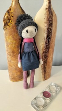 Lalka szydełkowa, lalka handmade, amigurumi 