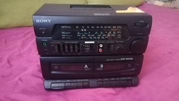 PRL wieża radiomagnetofon 2-kasetowy SONY CFS-W456L
