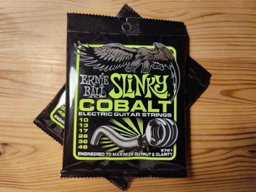 2x Struny do gitary elektrycznej Ernie Ball Cobalt