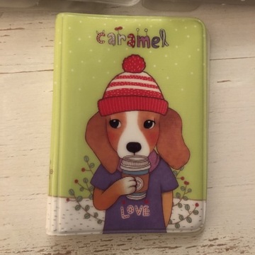 Etui portfelik na karty dokumenty beagle basset 