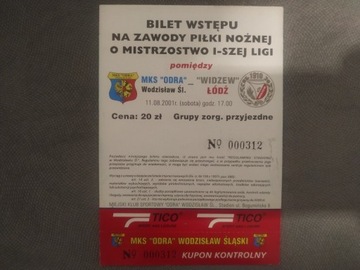 ODRA WODZISŁAW - WIDZEW ŁÓDŹ 2001