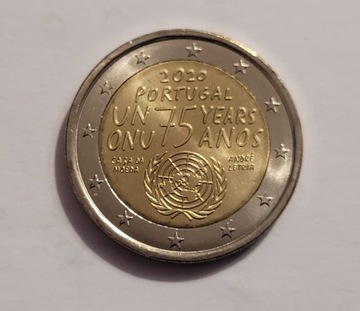 2 euro Portugalia 2020 75 lat ONZ