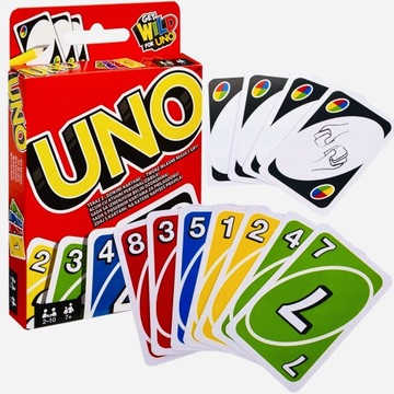 Zestaw kart do gry w Uno.