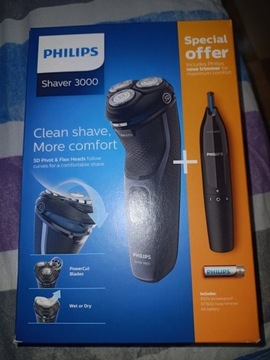 Golarka Philips shaver 3000 + Trimmer