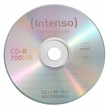 INTENSO CD-R 52x 80min 700mb - 2szt w kopertach