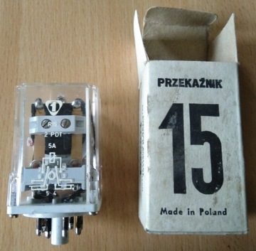 Przekaźnik elektromagnetyczny R15 2PDT 5A 220V~