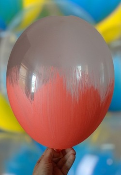 Balon BRUSH Różowy fluoro 10 szt.