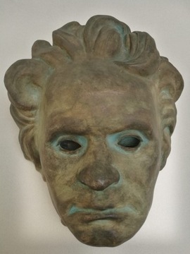 Beethoven Maska Rzeźba Artysty Unikat Włochy Antyk