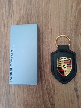 Brelok Porsche skóra metal 