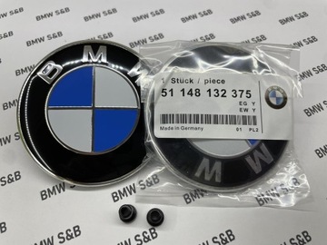 BMW EMBLEMAT ZNACZEK 82mm NA MASKĘ I KLAPĘ +gratis