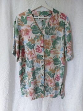 Rozpinana bluzka vintage w kwiaty L lub OVERSIZE