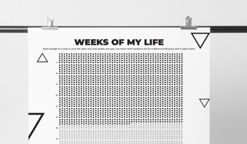 KALENDARZ ŻYCIA - MOTYWACYJNY - WEEKS OF MY LIFE