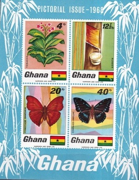 Ghana 1968** cena 10,90 zł kat.10€ - motyle