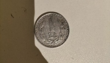 Moneta 1 zł 1986 rok Ludowa