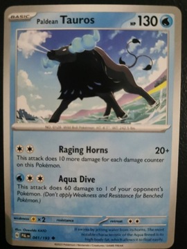 Paldean Tauros PAL 041/193 /Karty Pokemon Tcg 