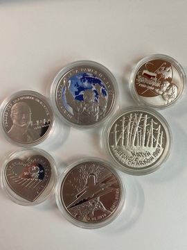 zestaw 6 monet kolekcjonerskich 