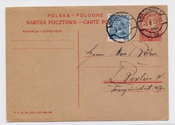 Kartka z Katowic do Berlina - 1932 rok
