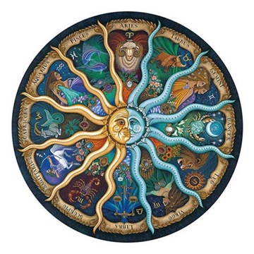 Okrągłe puzzle - Znaki zodiaku - 1000 elementów