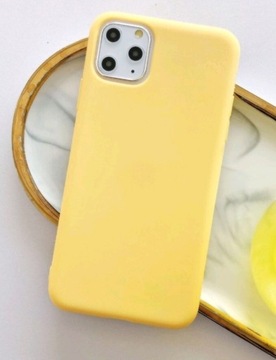 iPhone 11 case etui Apple silicone żółty oryginał