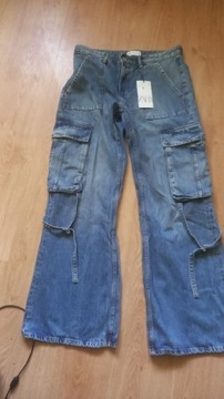 Spodnie modne bojówki jeans roz 41