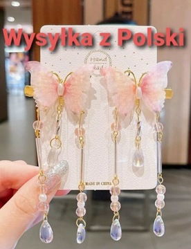 Spinki motylki 2 sztuki kawaii japan himekaji soft