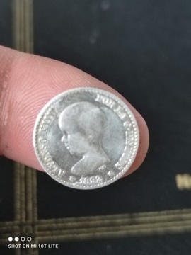 Hiszpania 50 cent 1892 rok