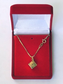 Łańcuszek złoty, kostka, próba 750, 4.5g, 49.5 cm 