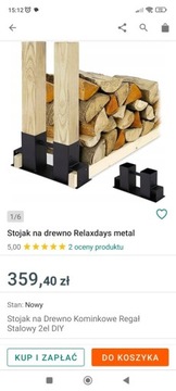 Stojak na drewno kominkowe