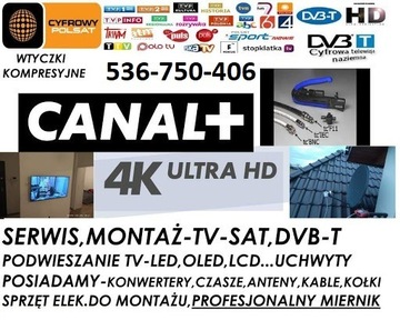 Montaż Canal+, POLSAT, naziemna DVB-T, BIŁGORAJ