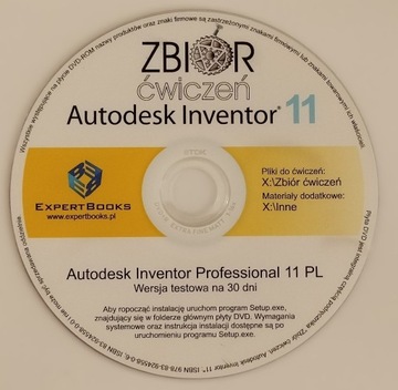Zbiór ćwiczeń Autodesk Inventor 11 DVD Fabian Stasiak 