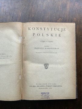 Konstytucje Polskie 1791-1921 MARCELI HANDELSMAN